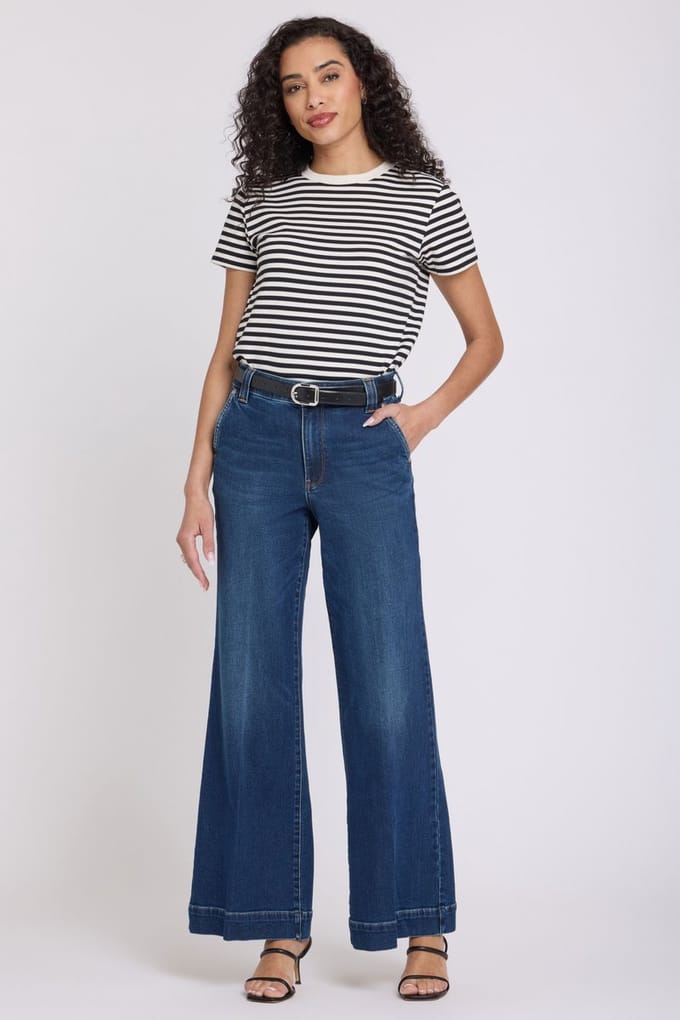 Mia Palazzo Jeans Met Hoge Taille