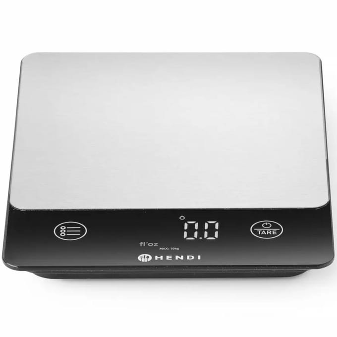 HENDI Keukenweegschaal – waterdicht – LED-display – 10 kg – USB-oplaadbaar