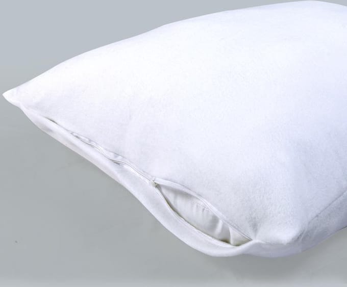Homéé® Molton Kussensloop Flanel stretch wit 60x70cm 100% gekamde katoen - kussen beschermer 2 stuks