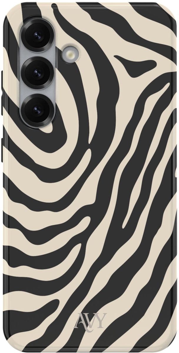 AVY Hard Shell Back Cover | geschikt voor Samsung Galaxy S24 Plus | Serengeti Zebra | Compatibel met MagSafe & Qi2
