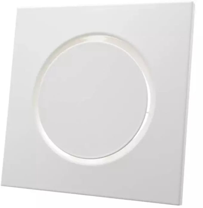 Ventilatieventiel toevoer metaal vierkant Ø125 mm wit met klemveren - DVSQ-P125