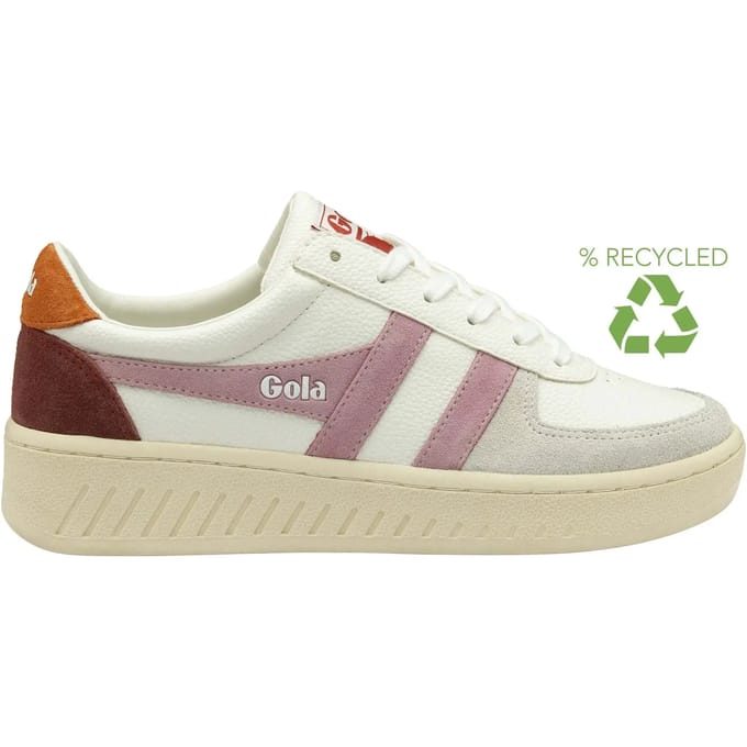 Gola damessneaker Grandslam Trident wit roze