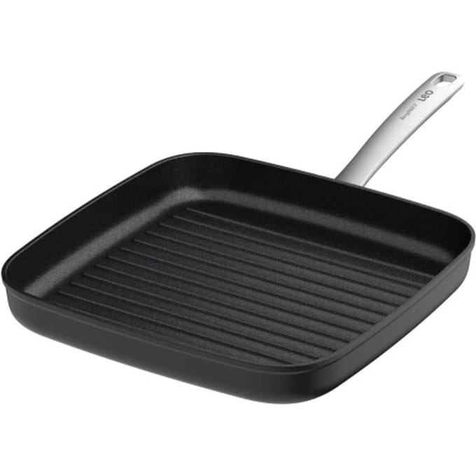 LEO Grillpan antikleef Graphite - Ø 28cm - Zwart - PFAS-vrij