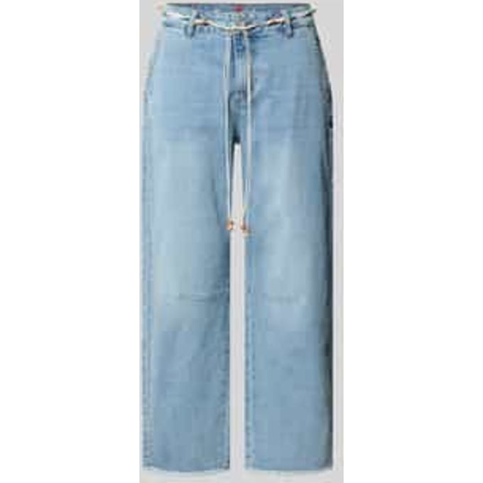 barrel fit jeans met bindriem