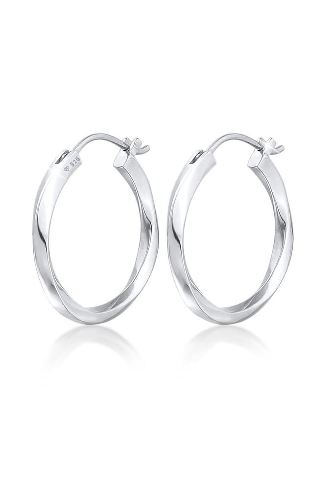 Elli PREMIUM Dames Oorbellen Dames oorringen Twisted Trend Basic in 925 Sterling Zilver