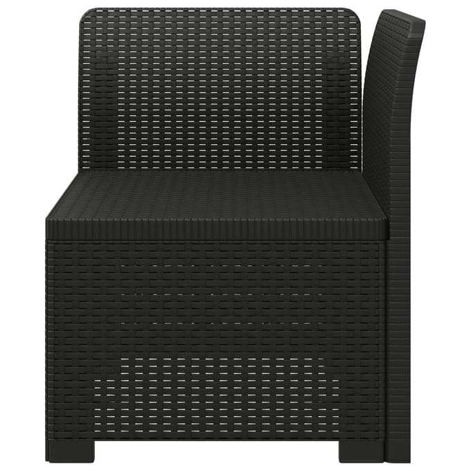 vidaXL - Eén-zits - Tuin - Sofa - Rieten - Look - PP - Antraciet