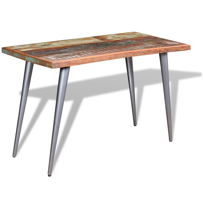 vidaXL - Eettafel - 120x60x76 - cm - massief - gerecycled - hout