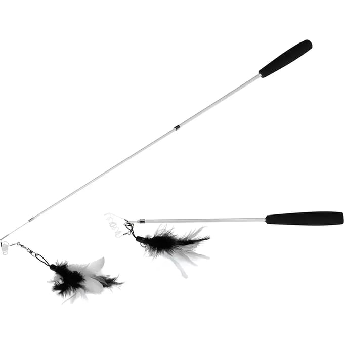 Ebi - Speelgoed Voor Dieren - Kat - Fishing Rod Telescope, Voeder 35-95cm Zwart/wit - 1st