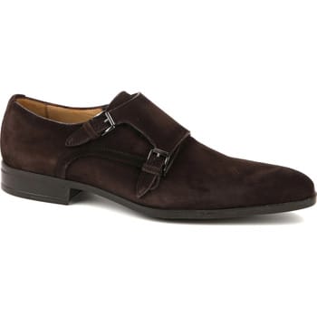 Giorgio Amalfi Schoen Monk Strap Bruin Suede - Maat 41 - Heren - Nette schoenen