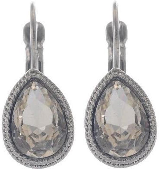 Behave - Oorsteker french clip met druppelvormige steen - Mode-accessoire