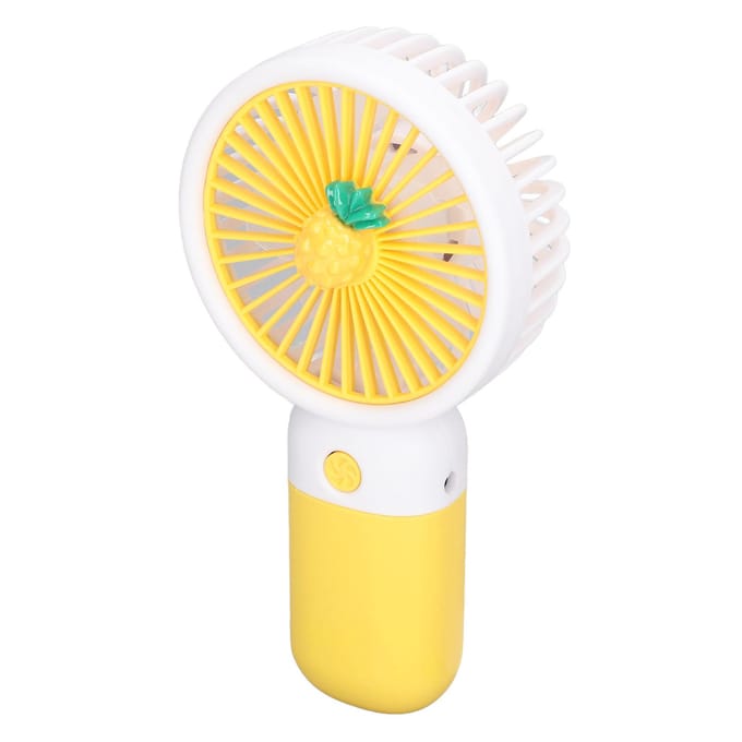 Mini Handventilator Cartoon Ontwerp Sterke Wind USB Oplaadbaar Mini Draagbare Ventilator voor Reizen Kantoor yellow