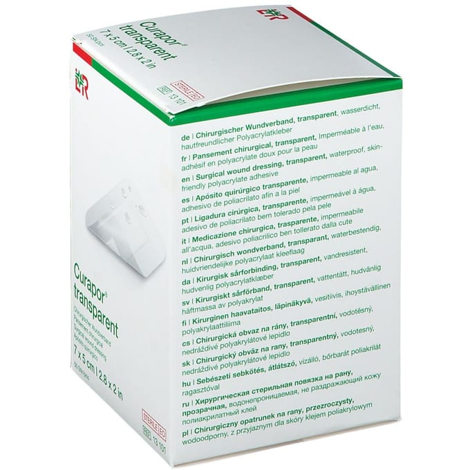 Curapor Transparant Steriel 7Cmx 5Cm 13101 50 Pleister