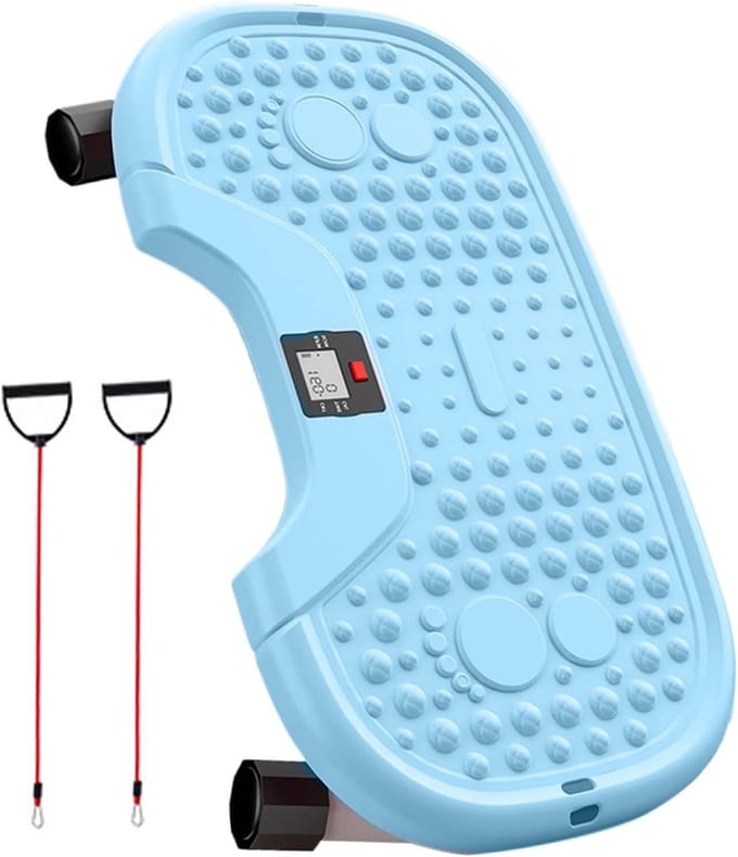 Draagbaar Beendraaiapparaat - Stille Stepper - Thuis Trainen - Compact Ontwerp - 55 x 30 cm - Blauw