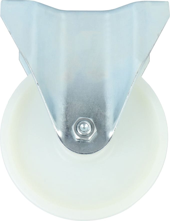 AMIG bokwiel/transportwiel - D100mm - nylon - 200kg draagvermogen - wit