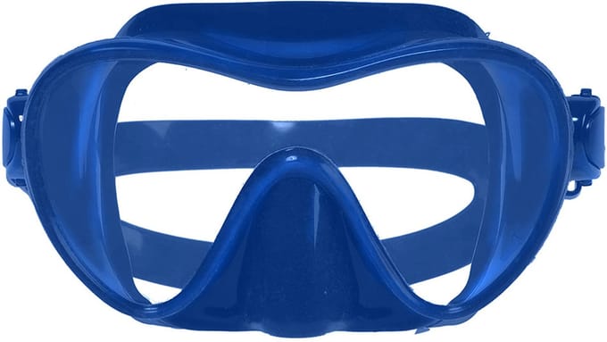 Diving Mask Blue Silicone Adults