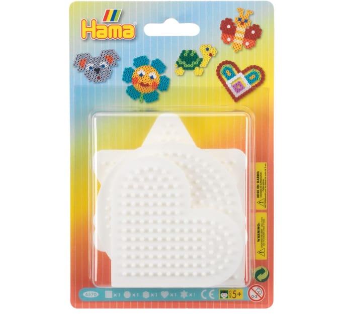 Hama - Strijkkralen Grondplaat - Blister 5 Stuks - Wit