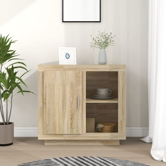 vidaXL - Dressoir - 80x40x75 - cm - sonoma - eikenkleurig