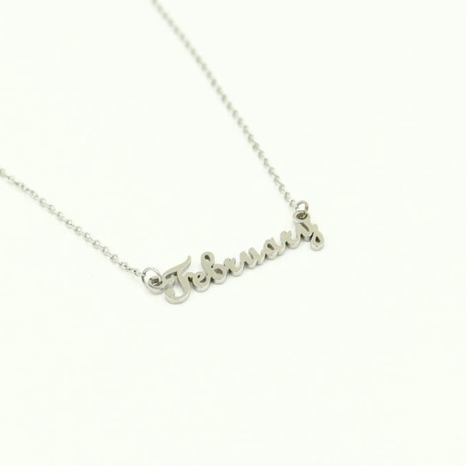 Ketting-maand februari zilver