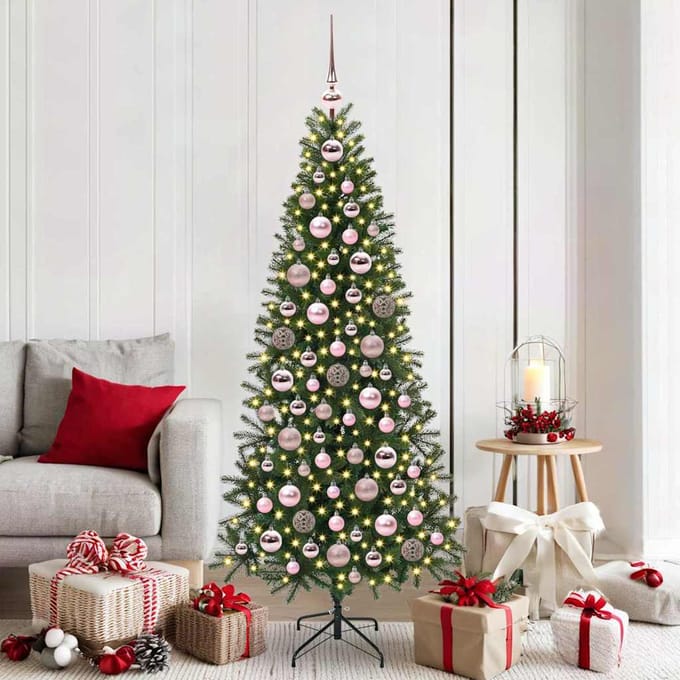 vidaXL Kerstbal Set 120 st 300 LED's Warmwit Ø 6 cm