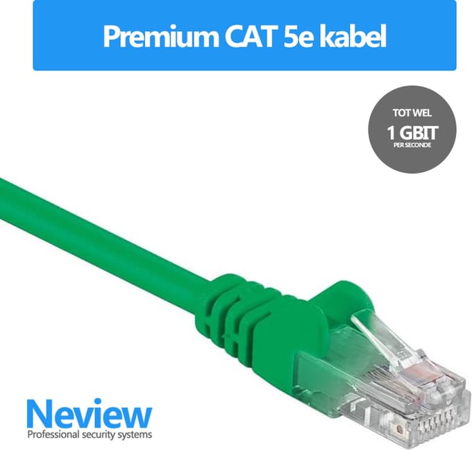 Neview - 5 meter premium UTP patchkabel - CAT 5e - Groen - (netwerkkabel/internetkabel)