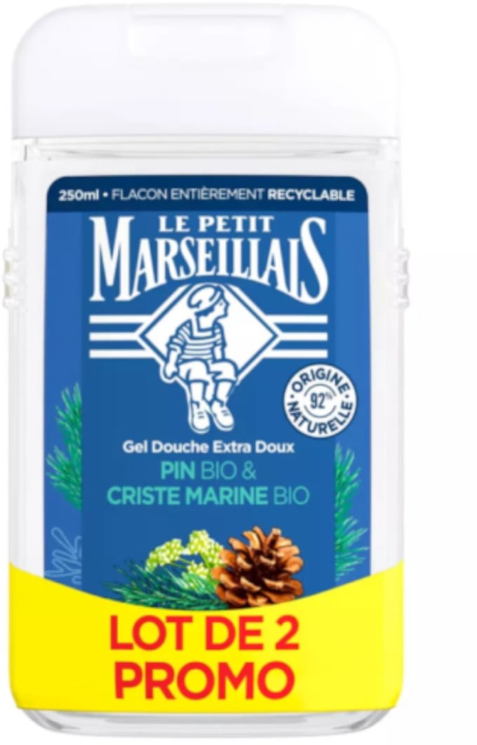 2 x Le Petit Marseillais douchegel Pin et Criste Marine 250ML
