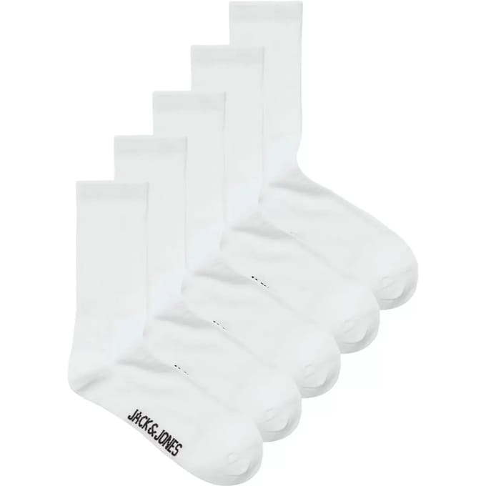 Jack & Jones jacbasic tennis sock 5 pack 12254955 white