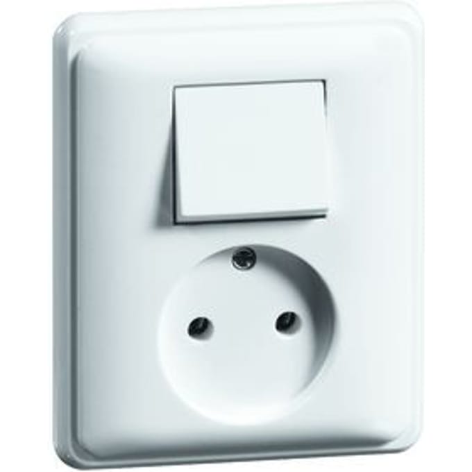 Peha standaard inbouwstopcontact zonder aarding wit - 00244621 - E3MFK