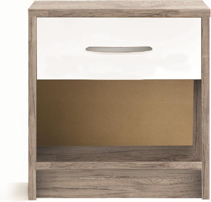 Belfurn-Isis Nachtkast - Acacia/Wit