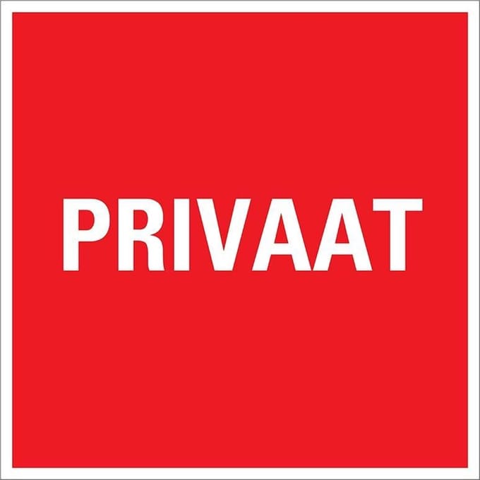 Pickup bord 20x20 cm - Privaat