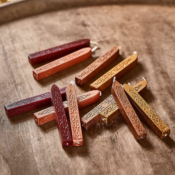 LOBERON Lakstaaf set van 12 Movique bruin/rood/goud