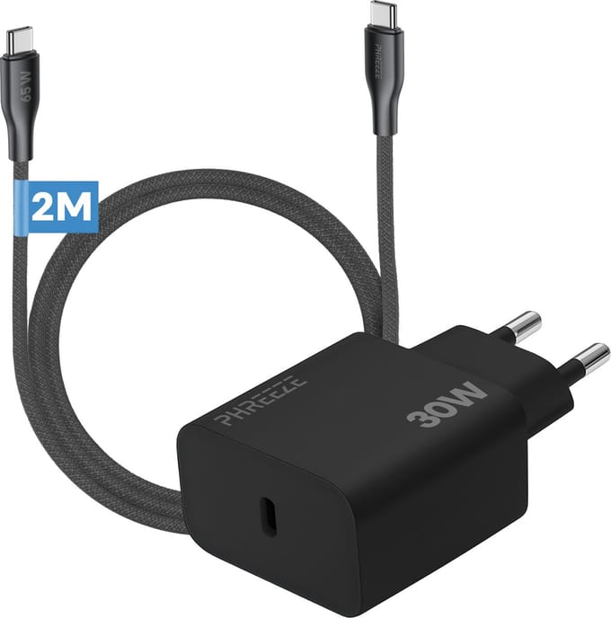30w usb C power adapter geschikt voor iPhone en iPad met Lightning kabel - Snellader - 2 meter