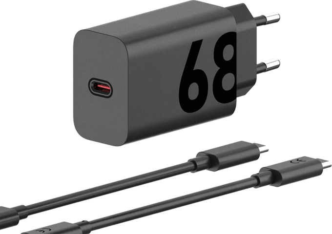Motorola MOTOROLA SOLUTIONS - Motorola - Netzteil - 68 Watt - PD (24 pin USB-C) USB-oplader 68 W 1x USB-C USB PD 3.0, USB PD Zwart GaN, Snellader