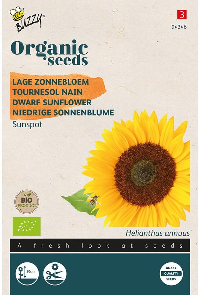 Zonnebloem Laag Sunspot Organic Seeds (Bio)