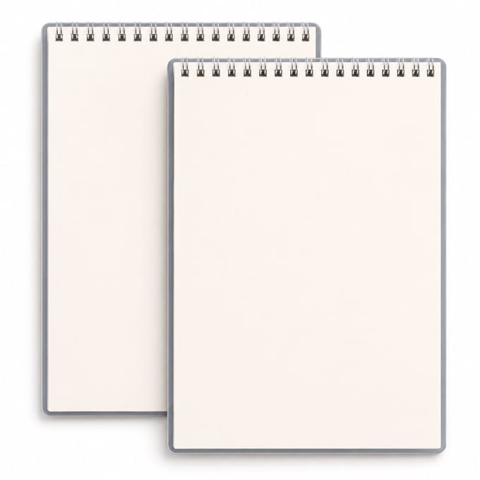 VHV - Notitieboek - 2-delige Blanco Schriften A4 - Wit voor Schetsen en Studie