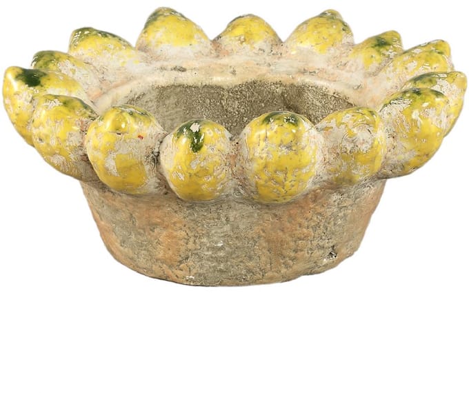 PTMD - Schaal Fruitsy - Geel - 25x25x10.5cm