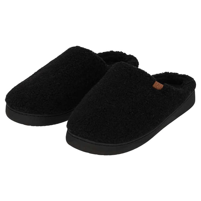 Pantoffels heren teddy wol - Morethansocks - Zwart / 41/42
