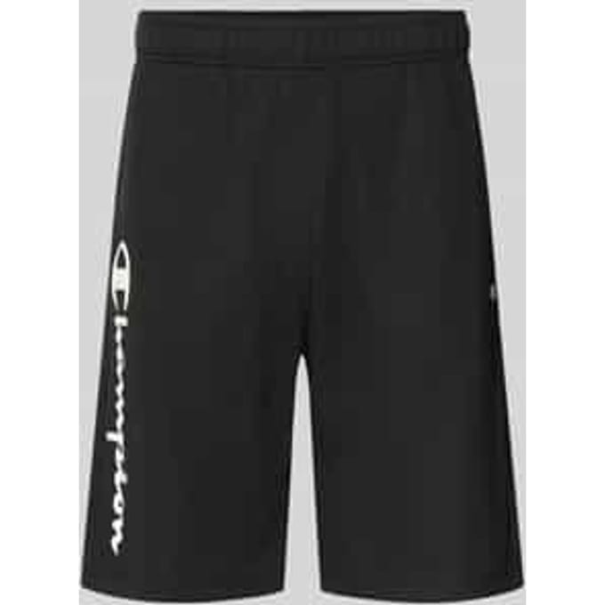 Sweatshorts met logoprint en -stitching