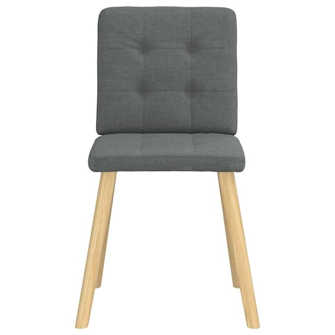 vidaXL Eetkamerstoelen 6 st stof donkergrijs