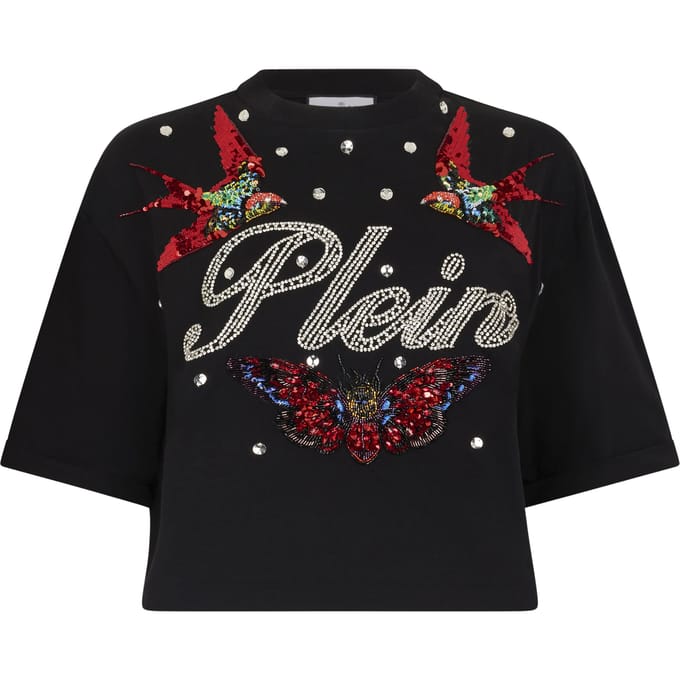 Cropped T-Shirt Tattoo Strass