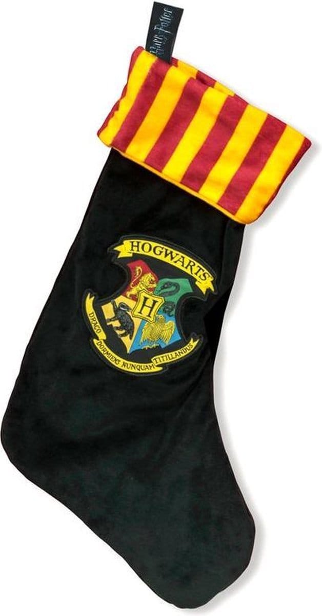 Hogwarts Harry Potter Fleece Christmas Stocking Woven Badge 47X30Cm