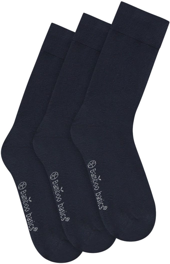 Bamboo Basics Donker Blauwe Sokken Beau - 3-pack - Maat 35-40 - Bamboe Sokken - Normale Sokken
