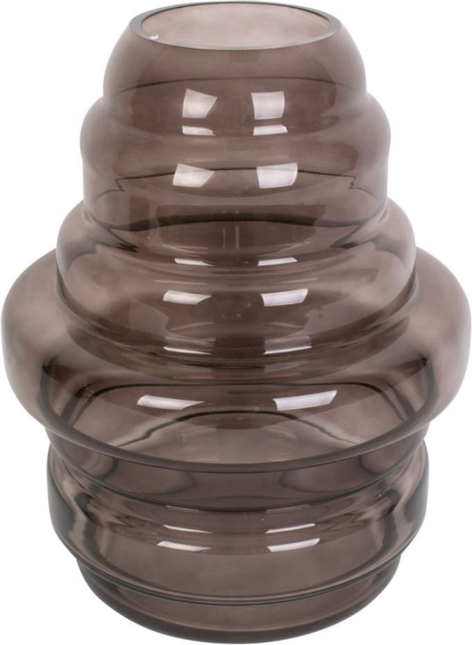 Present Time Vaas Distinct - Glas Chocolade Bruin - Ø20x25cm - Modern