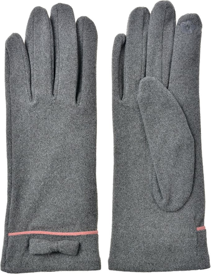 Clayre & Eef Handschoenen Winter 9x23 cm Grijs Polyester