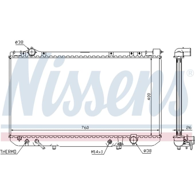 Radiator, motorkoeling NISSENS 64756