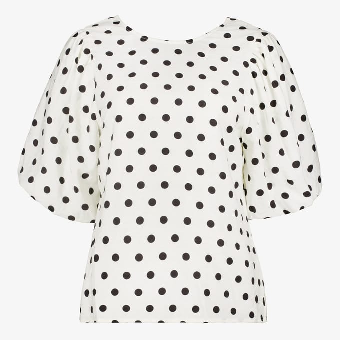 TwoDay dames top met polkadots wit - Maat M