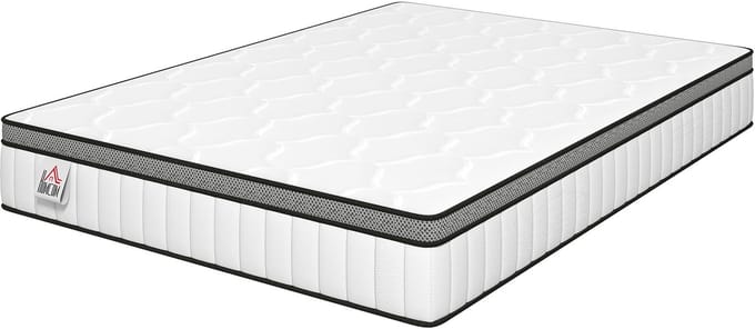 Matras 140x190 cm - 20 cm Dik - Medium Stevig - 7-Zones Pocketvering - Matras van traagschuim