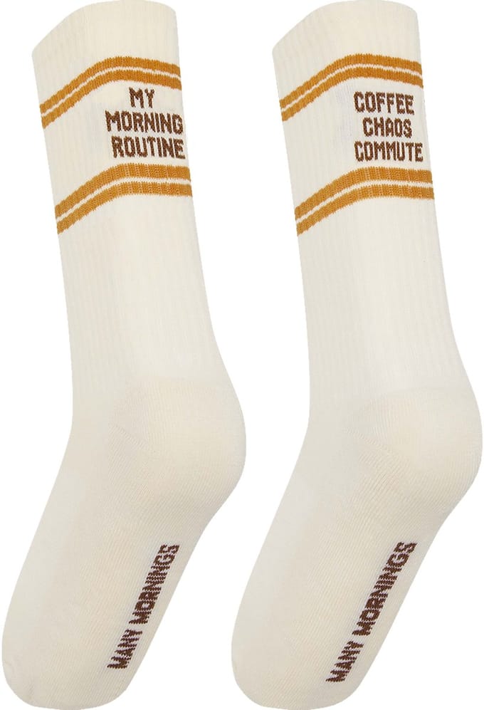 Many Mornings unisex sportsokken - Rush Routine - Unisex - Maat: 43 - 46