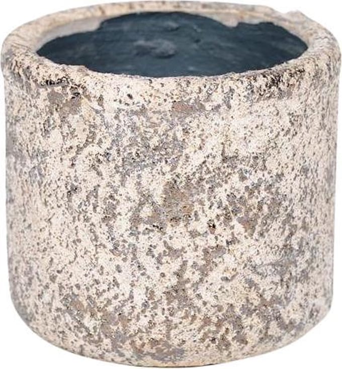 Rasteli Bloempot Bruin-Crème-Gemêleerd  D 14.5 cm H 14 cm‎‎