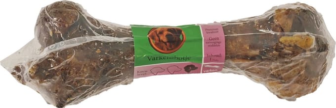 Gebr. De Boon Natuurlijke Hondensnack Varkensbotje - in Folie