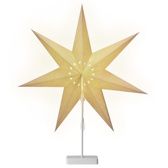 Casaria LED Kerstster - Kerstversiering op Standaard Batterij 60cm - Wit